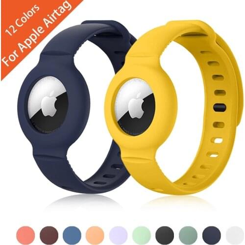 Silicone Strap For Apple AirTag Soft Watch Band Case Anti-Lost Bracelet Cover For Apple Air Tags Tracker Wristband AirTags Skin