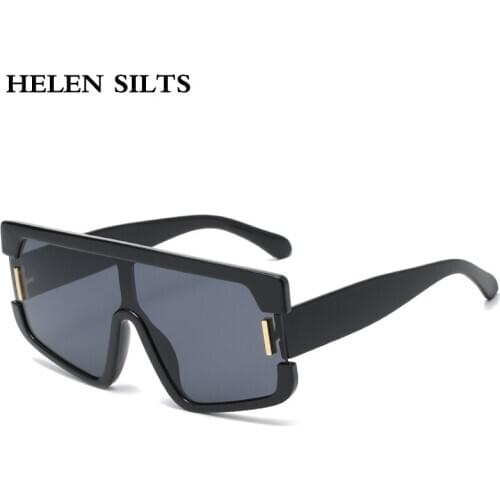 Oversized One Piece Sunglasses Women Vintage Goggle Sexy Rivets Square Sunglasses Men Retro Glasses Brand Designer Eyewear H200