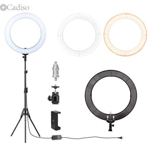 Cadiso 18" inch LED ring light lamp photography lighting with Tripod Stand for Camera Smartphone YouTube Video Shooting Makeup