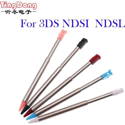 TingDong 5 Color Retractable Metal Touch Screen Stylus Pen Set For Nintend 3DS For Nintend NDSi NDSL Gaming Accessory
