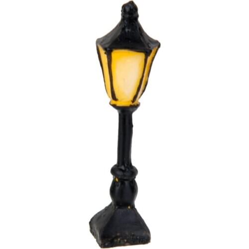 Unique Square Street Light Lamp Landscape Bonsai Dollhouse Miniature Decoration