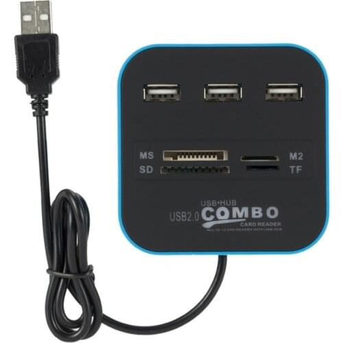 USB Hub 2.0 3 Ports TF Micro SD Card Reader Slot USB Combo Multi All In One USB Splitter Cables For Laptop Macbook