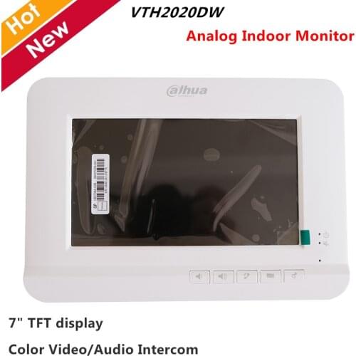 Dahua Video Intercom Analog Indoor Monitor VTH2020DW 7"TFT Display Color Video Audio intercom 2 Indicator Lights Sufrace mounted