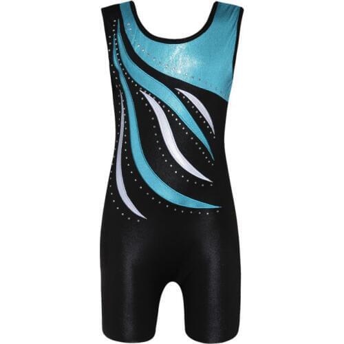 High-quality Sleeveless Romper Radium Highlights Color Matching Body Suit Ballet Gymnastics Dance Practice Clothes For 5-12 Age
