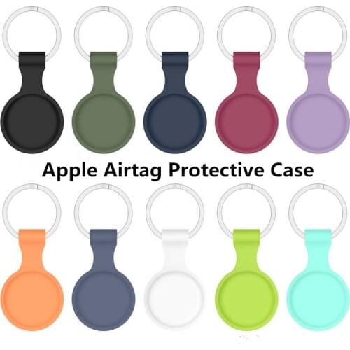 For Apple Airtags Liquid Silicone Protective Sleeve For Apple Locator Tracker Anti-lost Device Keychain Protective Sleeve Hot