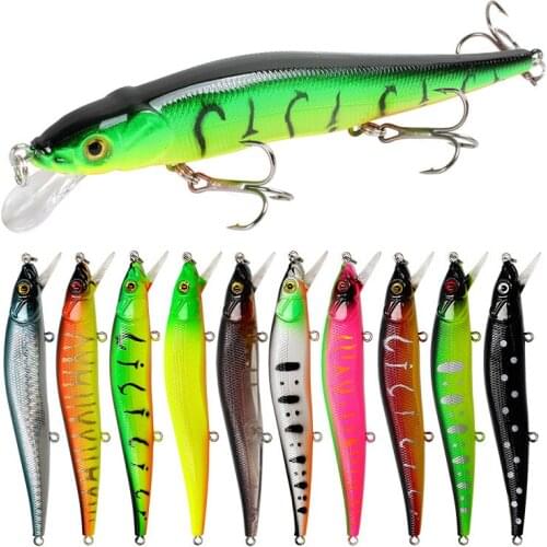 1 Pcs High Quality Minnow Fishing Lures 115mm 14g Crankbait Fishing Wobblers 3D Eyes Artificial Hard Pesca Bass Tackle