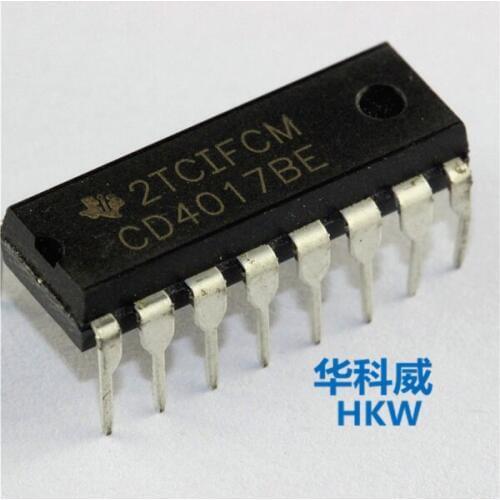 100PCS Line CD4017BE DIP-16 CD4017 4017 importphilipchip decimal counter divider