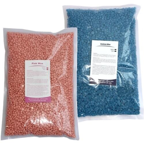 2Bags Home Hard Wax Bead Beans for Face Bikini Underarm Back Chest Leg 500g/bag Depilatory Hard Wax Bikini Hair Removal Bean