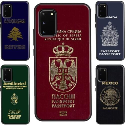 Japanese Israeli Serbian Passport Case For Samsung S20 FE S8 S9 S10 Plus S10e Coque For Galaxy Note 20 Ultra Note 10 Plus