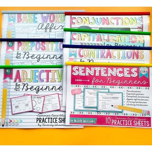 Children Learning English Language Arts Workbook 1st Grade Writing and Grammar for Beginners Practice Homeschool Worksheet