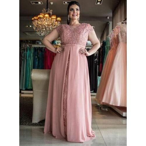 Elegant Vintage Lace Mother of the Bride Dresses 2020 Prom Party Gown Wedding Guest Plus Size Maxi Dress