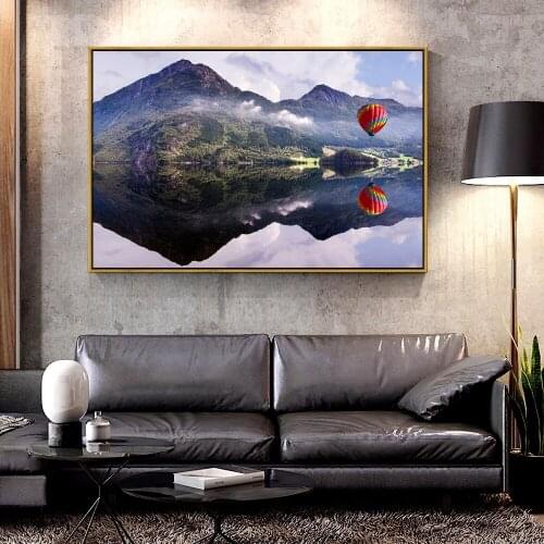 Forbeauty Oil Canvas Painting Hot-Air-Balloon For Home Decoration Wall Art