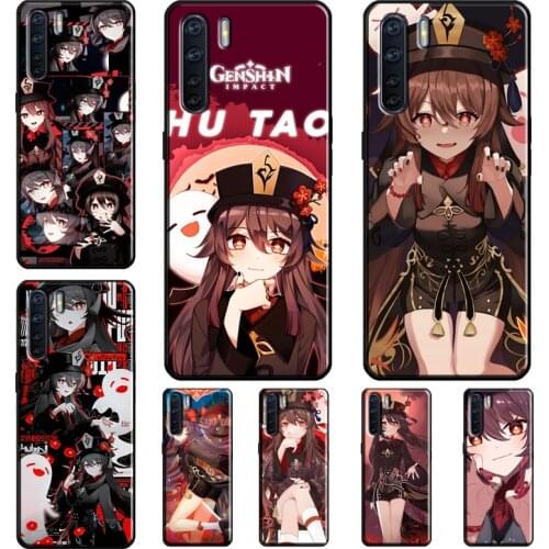 Hu Tao Genshin Impact Cartoon Phone Case For OPPO A91 A15 A83 A92 A72 A52 Reno 2Z A5S A3S A1K F5 F7 A5 A9 A53 A31 2020