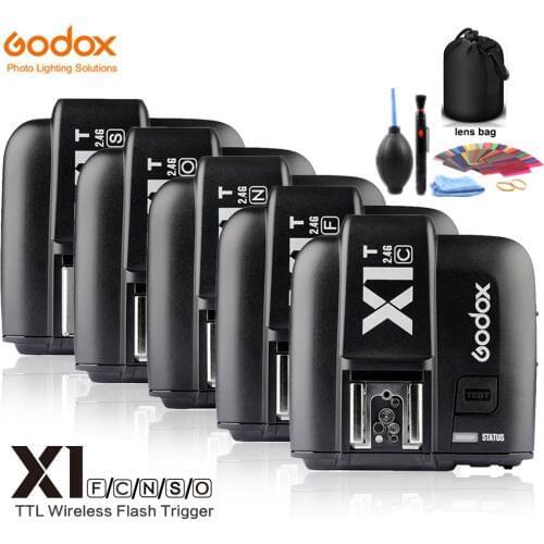GODOX X1T-F X1T-C X1T-S X1T-O X1T-N 2.4G Wireless TTL HSS Flash Trigger Transmitter for Canon Nikon Sony Fujifilm Olympus Camera