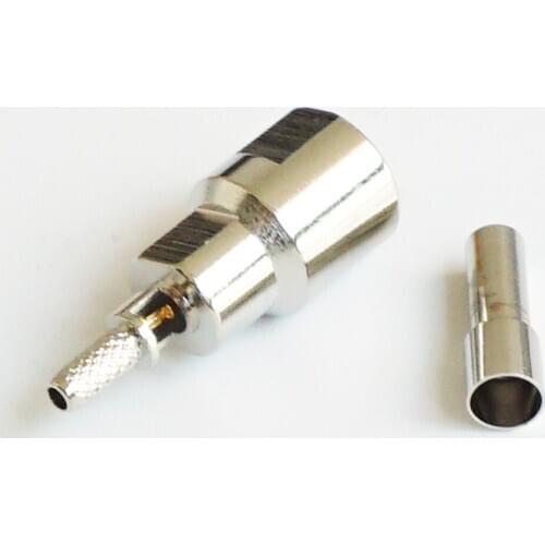 RF Coax Connector Socket FME Male Crimp for RG316 RG174 LMR100 RG179 RF Coaxial cable Nickel Plated Brass PTFE Antenna