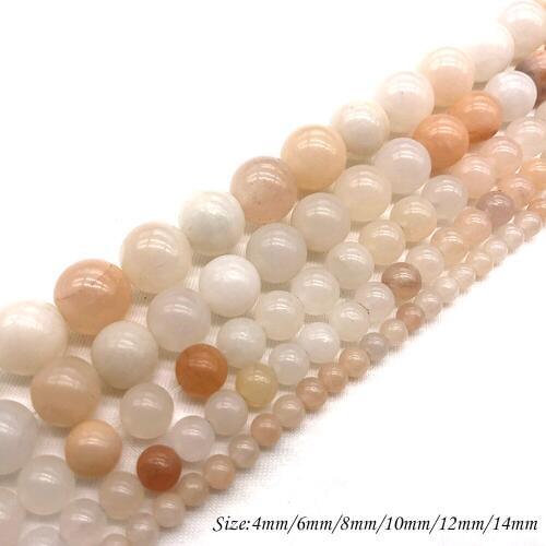Natural StoneLight Color Jade Loose beads Round Charm BeadsFitMulti-purpose Jewelry Making 4 6 8 10 12 14MMPick Size J261