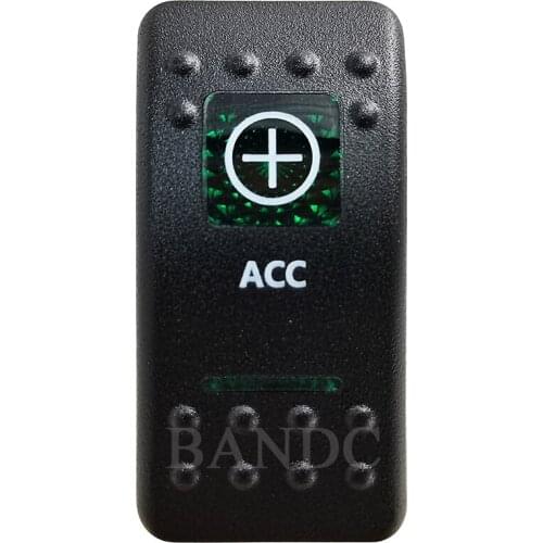 Cover Cap Only！ACC Rocker Switch Cover Cap Green Window Labeled for Car Boat Truck Carling ARB Control Cap Accessories