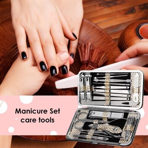 Stainless Steel Nail Clipper Tool Manicure Portable Tweezers Ear Spoon Set for Home Caring Nail Protection Supply