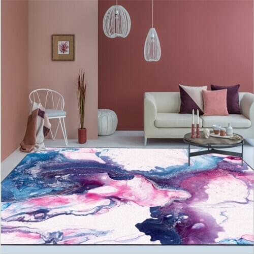 Bubble Kiss Fashion Nordic Style Abstract Colorful Oil Painting Pattern Rug Large Size High Quality Home Decor Carpets Floor Mat