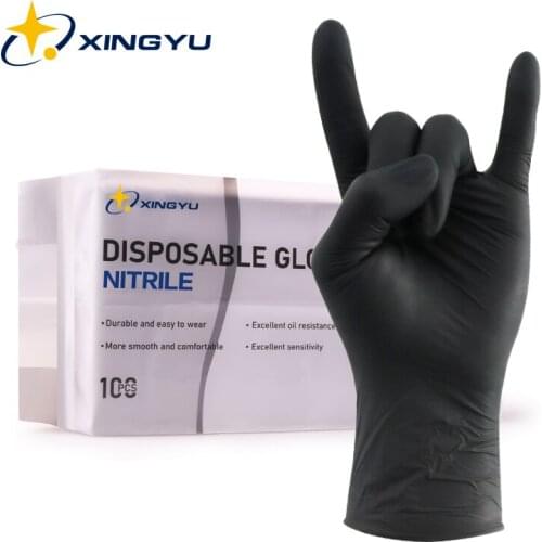 Disposable Nitrile Gloves Work Glove Food Grade Cooking Gloves Kitchen Food Waterproof Cleaning Mechanical 100% Nitrile Gloves
