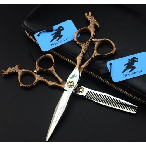 6" Sword type Golden dragon handle hairdressing scissors sale barber hair cutting scissors hair shears hairdressing tools salon