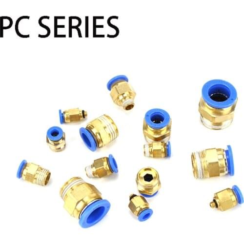 Pneumatic air 10mm 8mm 12mm 6mm 4mm hose 1/4" bsp 1/2" 1/8" 3/8" male threaded brass air nozzle quick connector