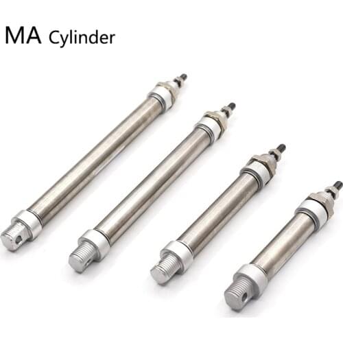 MA type 16/20/25/32/40 mm Bore 25/50/75/100/125/150/175/200/250/300 mm stroke pneumatic cylinder