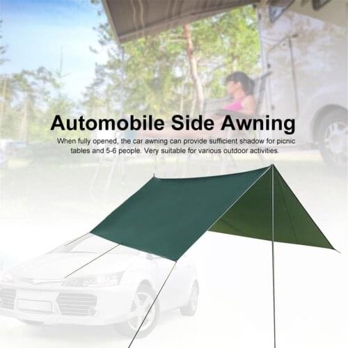 Portable Car Side Awning Rooftop Tent Sun Shelter Shade 300X300cm SUV Camping Canopy Outdoor Travel Hiking Tents Accessories Kit