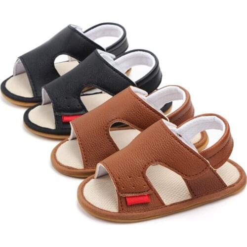 2021 new canvas PU baby non-slip sandals children summer boys fashion sandals sports shoes baby shoes 0-18 months baby shoes