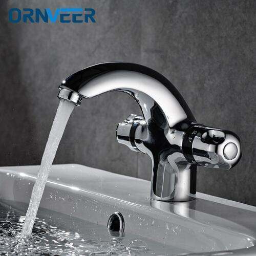 Thermostatic Faucet Shower Bath Faucet Cold and Hot Water Mixer deck mounted thermostatic brass basin faucet tap