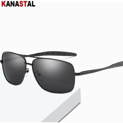 Yellow Lens Night Vision Sunglasses Anti-glare day/night Eyewear Square Polarize men Sports Double Bar Sun glass UV400