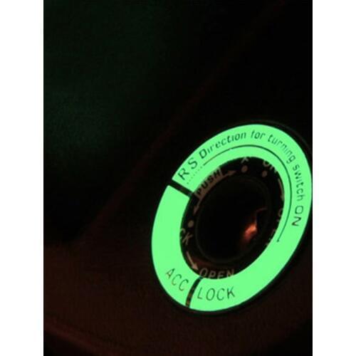 Car Glow Key Ring Hole Sticker Lumunous Ignition Switch Cover Motorcycle Decal
