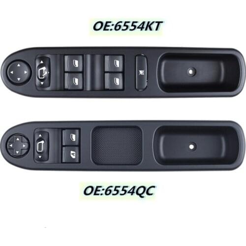 6554KT 6554QC Window Control Switch 6554.KT For Peugeot 307 307CC 307SW/6554.QC For Citroen C3 Peugeot 207 CC 6554.KT 6554.QC