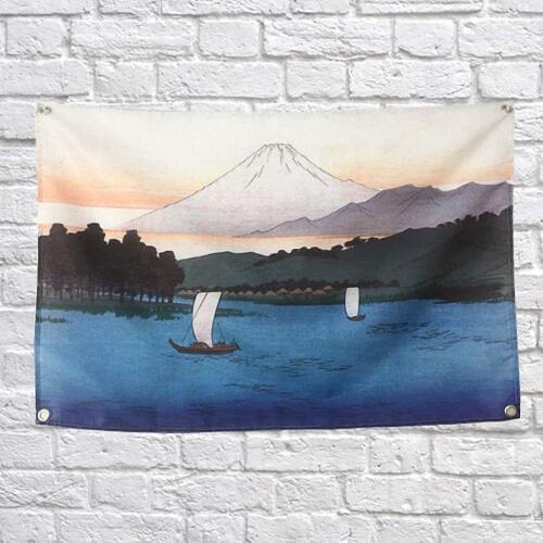 Japanese Ukiyo-e landscape Poster Banners Bar Cafe Hotel Theme Wall Decor Hanging Art Waterproof Cloth Polyester Fabric Flags