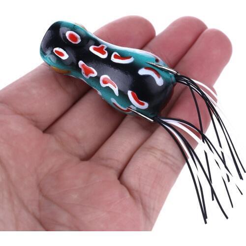 HENGJIA 1PC Soft Ray Frog Fishing Lures 5cm/12g Japen Hooks Isca Artificial Popper Wobbler Baits Pesca Fishing Tackle