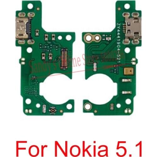 10 PCS USB Charging Port Board Flex Cable For Nokia 5.1 USB Charge Port Dock Jack Socket Flex Cable Repair Parts