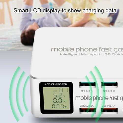 100W USB 8-Port Quick Charger Charging Station HUB Type C PD Fast Charger AU