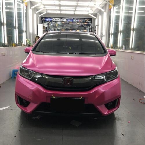 2pcs 50*150cm Electro Coating Princess Pink Car Body Film Color Change Vinyl Wrap Stickers for Women Car Bicycle etc Styling