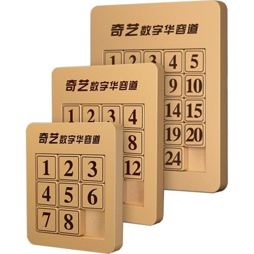 3x3x3 4x4 5x5x5 Number Sliding Klotski Game Cube Magic Cube Magnetic Puzzle Toys For Family Playing Wooden Number Sliding