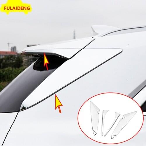 4pcs For Cadillac XT5 2016-2018 Trunk Rear Spoiler Wing D column decorative cover trim Car Styling Accessories