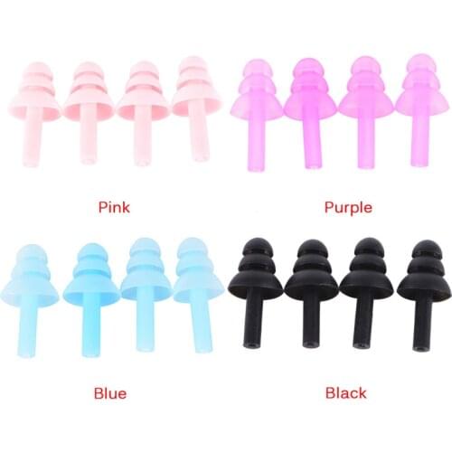 4PCS Ear Plugs Sound insulation Waterproof Silicone Ear Protection Earplugs Anti-noise Sleeping Plug For Travel Noise Reduction