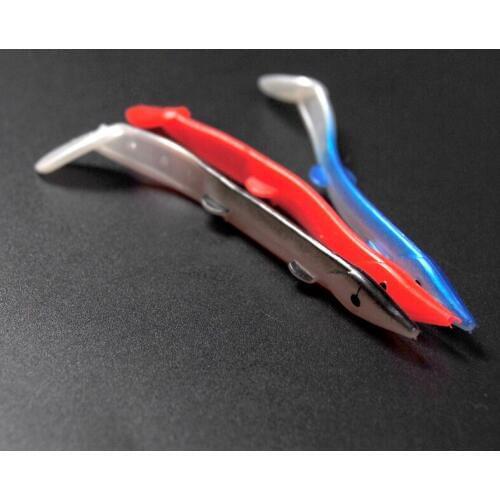 8.5cm 1.15g Orange Bule Black Eel Style Jelly Lures pollock fishing Bait Fishing Lure Soft Bait