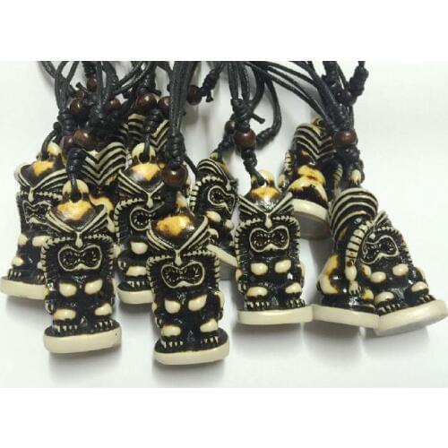 FREE SHIPPING 8 pcs Newest Necklace Faux Tiki Totem Design Jewelry