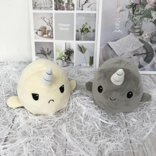 Reversible Flip Fish Toy mood Fish Plush Plushie Reversible Fish Plush Doll Stuffed Animals Pillow For Children Gift baby Toys