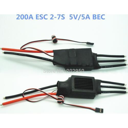 1piece 50A/70A/80A/100A/125A/200A Brushless ESC Electronic Speed Controller 5V/3A 5V/5A BEC For Airplane FPV Multicopter