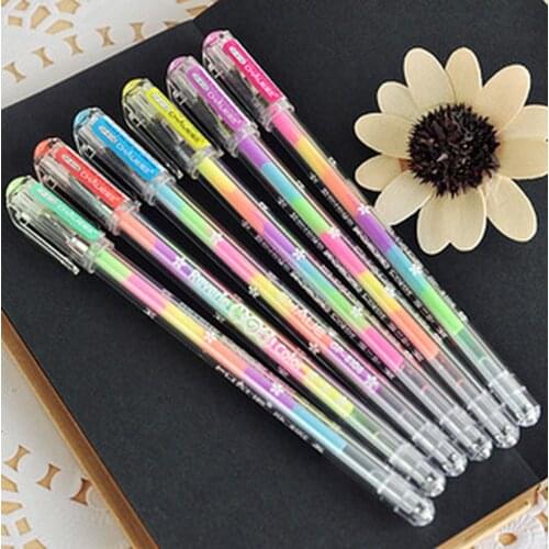 Gradient 6 Colors in Gel Pens Office & School Supplies Ballpoint Pens