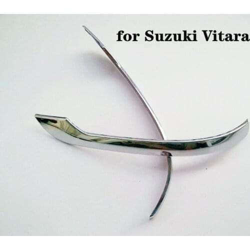 Chrome rearview mirror strip cover for Suzuki Vitara 2015 2016 2017 2018 2019 car stickers accessories 2 pcs