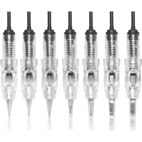 Tattoo Needles 10piece Cartridge Needles Disposable Sterilized Tattoo Permanent Makeup Needles Tips for Eyebrow lip 0.3m