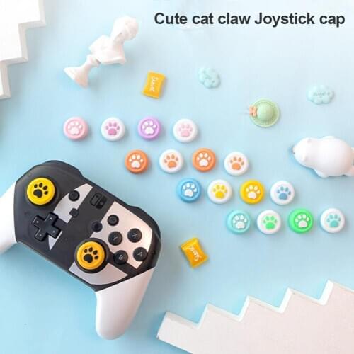 4PCS Cat Claw Joystick Caps Cute Attractive Game Accessories for Nintendo PRO/PS4/XBOX Controllers Protective Cap