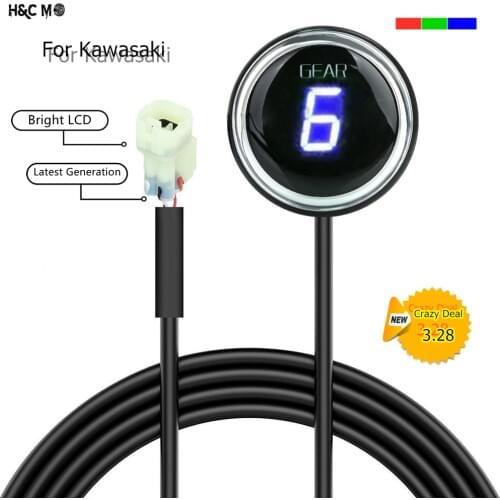 Motorcycle Round Gear Indicator For Kawasaki Versys 650 1000 2012 2013 2014 2015 2016 2017 1-6 Level Gear Display Plug & Play